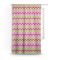 Pink & Green Chevron Curtain With Window and Rod