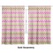 Pink & Green Chevron Curtain 112x80 - Lined