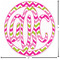 Pink & Green Chevron Custom Shape Iron On Patches - L - APPROVAL