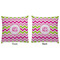Pink & Green Chevron Decorative Pillow Case - Approval