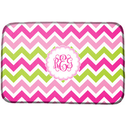 Pink & Green Chevron Dish Drying Mat (Personalized)
