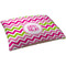 Pink & Green Chevron Dog Bed - Large