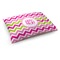 Pink & Green Chevron Dog Bed - Medium w/ Monogram