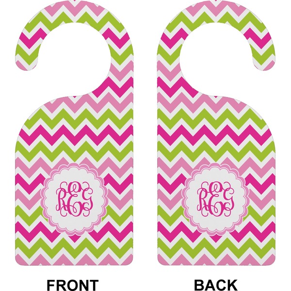 Pink & Green Chevron Door Hanger (Approval)