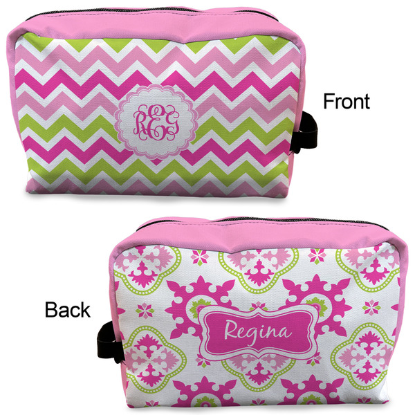 Pink & Green Chevron Dopp Kit - Approval