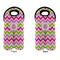 Pink & Green Chevron Double Wine Tote - APPROVAL (new)