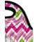 Pink & Green Chevron Double Wine Tote - Detail 1 (new)