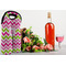 Pink & Green Chevron Double Wine Tote - LIFESTYLE (new)