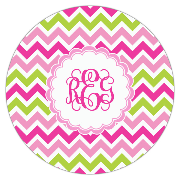Pink & Green Chevron Drink Topper - Large - Single