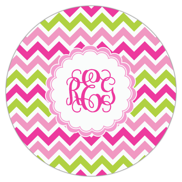 Pink & Green Chevron Drink Topper - Small - Single