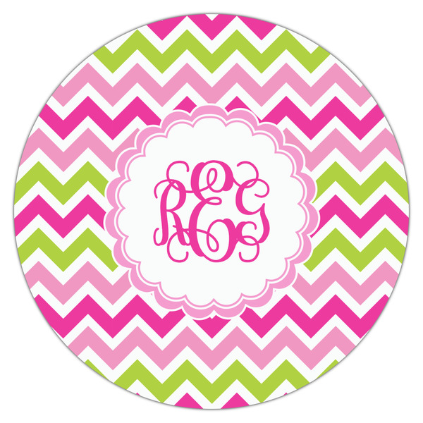 Pink & Green Chevron Drink Topper - XLarge - Single