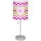 Pink & Green Chevron Drum Lampshade with base included