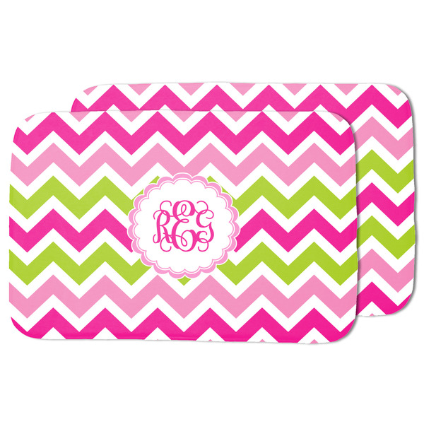 Pink & Green Chevron Drying Dish Mat - MAIN