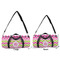 Pink & Green Chevron Duffle Bag Small and Large