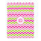Pink & Green Chevron Duvet Cover - Twin - Front
