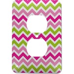 Pink & Green Chevron Electric Outlet Plate