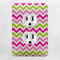 Pink & Green Chevron Electric Outlet Plate - LIFESTYLE