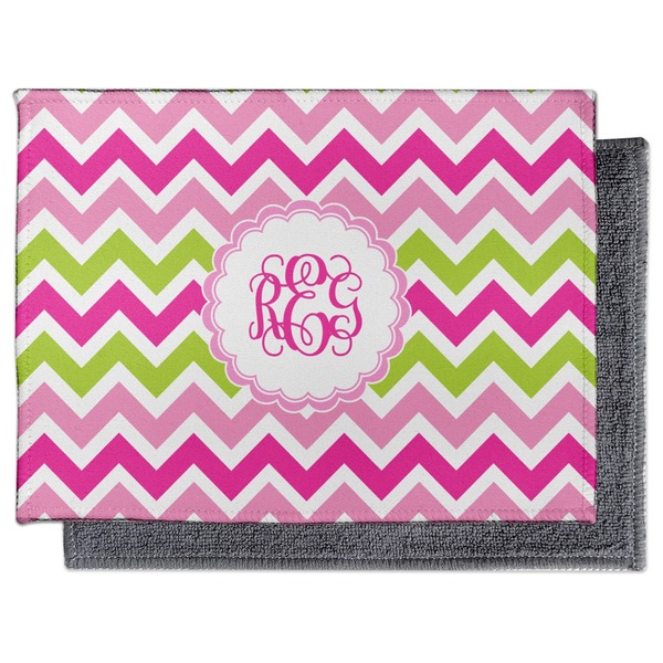 Pink & Green Chevron Electronic Screen Wipe - Flat