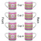 Pink & Green Chevron Espresso Cup - 6oz (Double Shot Set of 4) APPROVAL
