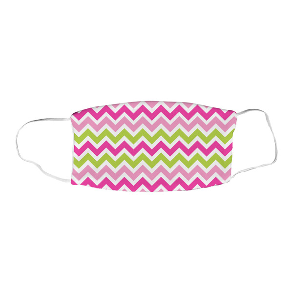 Pink & Green Chevron Fabric Face Mask