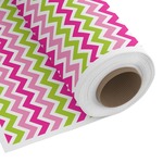Pink & Green Chevron Custom Fabric by the Yard (Personalized)