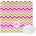 Pink & Green Chevron Washcloth (Personalized)