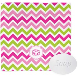 Pink & Green Chevron Washcloth (Personalized)