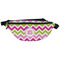Pink & Green Chevron Fanny Pack - Front