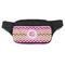 Pink & Green Chevron Fanny Packs - FRONT