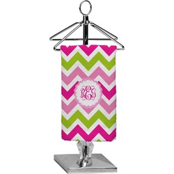 Pink & Green Chevron Finger Tip Towel - Full Print (Personalized)