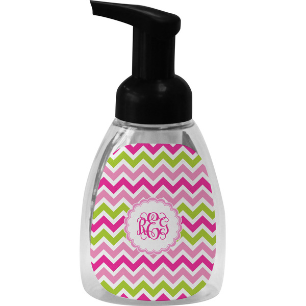 Pink & Green Chevron Foam Soap Bottle