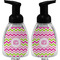 Pink & Green Chevron Foam Soap Bottle (Front & Back)