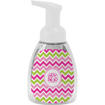Pink & Green Chevron Foam Soap Bottle - White (Personalized)