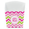 Pink & Green Chevron French Fry Favor Boxes (Personalized)