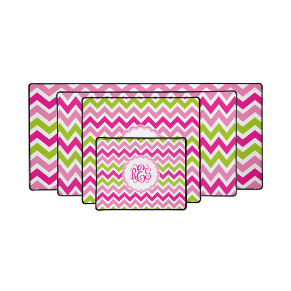 Pink & Green Chevron Gaming Mats - PARENT/MAIN