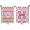 Pink & Green Chevron Garden Flag - Double Sided Front and Back