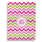 Pink & Green Chevron Garden Flags - Large - Single Sided - FRONT