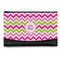 Pink & Green Chevron Genuine Leather Womens Wallet - Front/Main