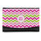 Pink & Green Chevron Genuine Leather Women's Wallet - Small (Personalized)
