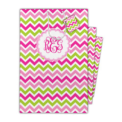 Pink & Green Chevron Gift Bag (Personalized)