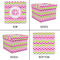 Pink & Green Chevron Gift Boxes with Lid - Canvas Wrapped - Medium - Approval