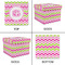 Pink & Green Chevron Gift Boxes with Lid - Canvas Wrapped - Small - Approval