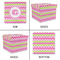 Pink & Green Chevron Gift Boxes with Lid - Canvas Wrapped - X-Large - Approval
