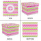 Pink & Green Chevron Gift Boxes with Lid - Canvas Wrapped - XX-Large - Approval