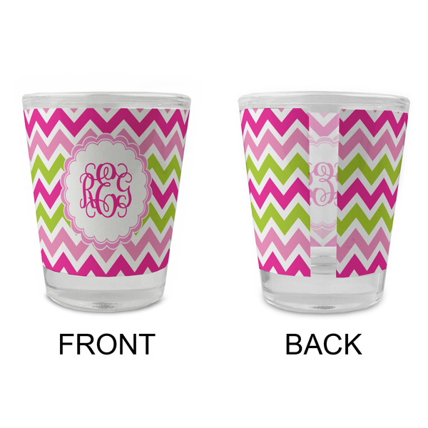 Pink & Green Chevron Glass Shot Glass - Standard - APPROVAL