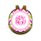 Pink & Green Chevron Golf Ball Marker - Hat Clip - Gold