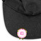Pink & Green Chevron Golf Ball Marker Hat Clip - Main - GOLD