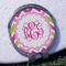 Pink & Green Chevron Golf Ball Marker - Hat Clip
