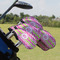 Pink & Green Chevron Golf Club Cover - Set of 9 - On Clubs