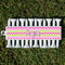Pink & Green Chevron Golf Tees & Ball Markers Set - Front